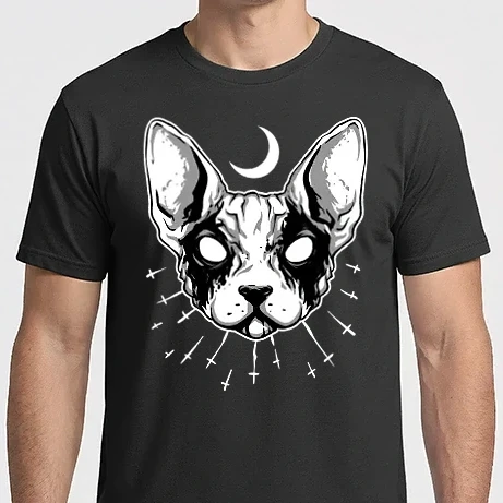 Férfi Imperial póló - Black Metal Cat