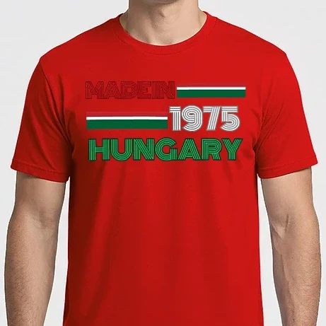 Férfi Imperial póló - Szülinap retro 1975 piros fehér zöld 