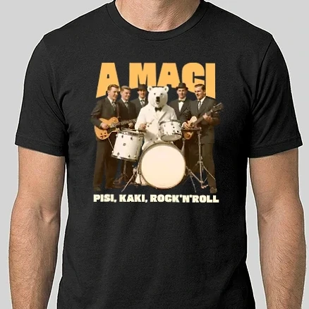 Férfi Alap póló - A Maci - Pisi, kaki, rock'n'roll