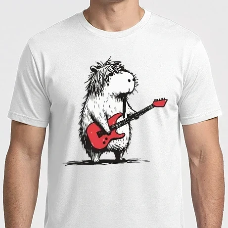 Férfi Imperial póló - gitározó capybara