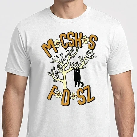 Férfi Imperial póló - Macskás fadísz