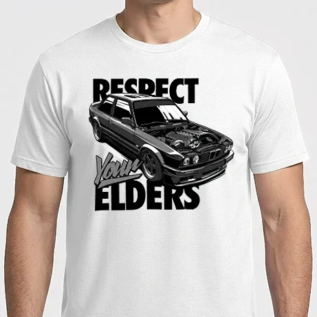 Férfi Imperial póló - BMW E30 - RESPECT YOUR ELDERS