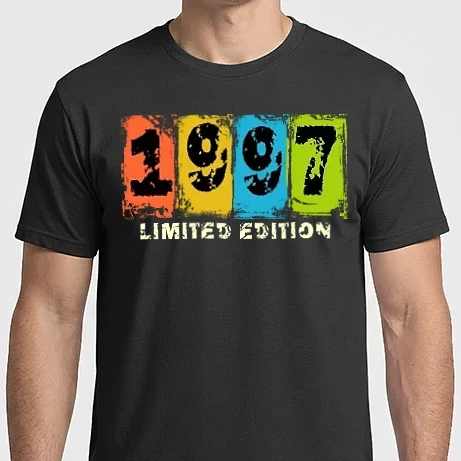 Férfi Imperial póló - grunge évszám, limited edition felirattal, születésnapi dátum, 1997