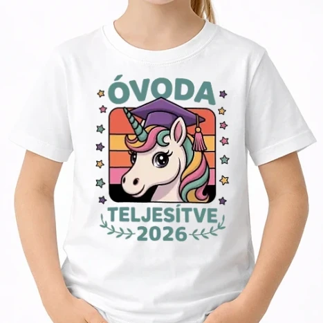 Uniszex gyerek Póló - Óvoda teljesítve