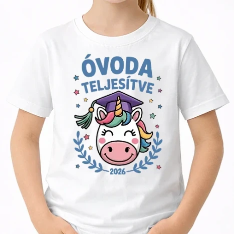 Uniszex gyerek Póló - Óvoda teljesítve