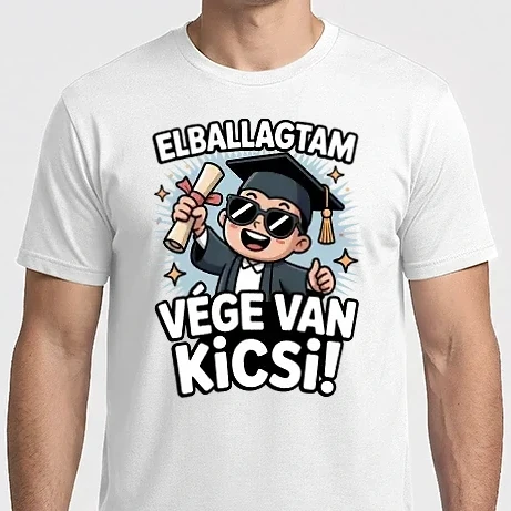 Férfi Imperial póló - Elballagtam, vége van kicsi!