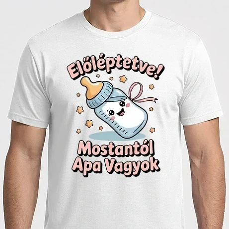 Férfi Imperial póló - Előléptetve! Mostantól apa vagyok
