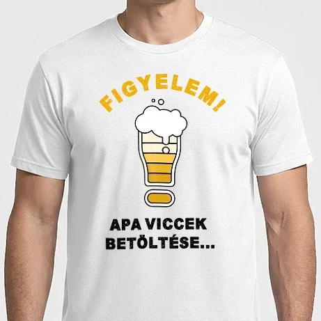 Férfi Imperial póló - Figyelem! Apa viccek betöltése