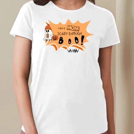 Női prémium kerek nyakú póló  - Halloween Mom