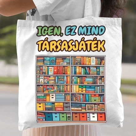 Vászontáska - Igen, ez mind társasjáték