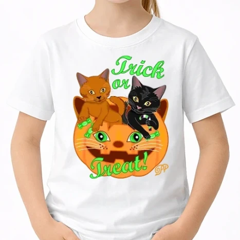 Uniszex gyerek Póló - Trick or Treat Cicák