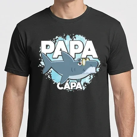 Férfi Imperial póló - Papa cápa