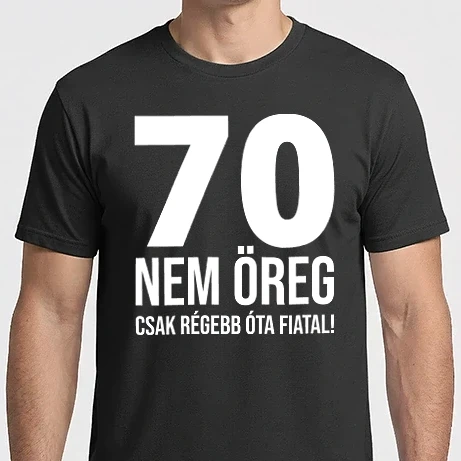 Férfi Imperial póló - 70 - nem öreg - fehér