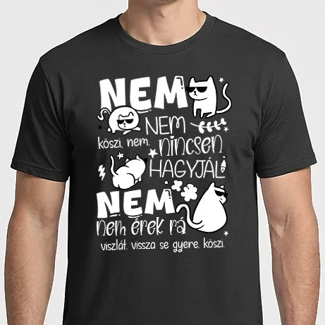 Férfi Imperial póló - Nem nincsen hagyjál viszlát antiszociális fehér