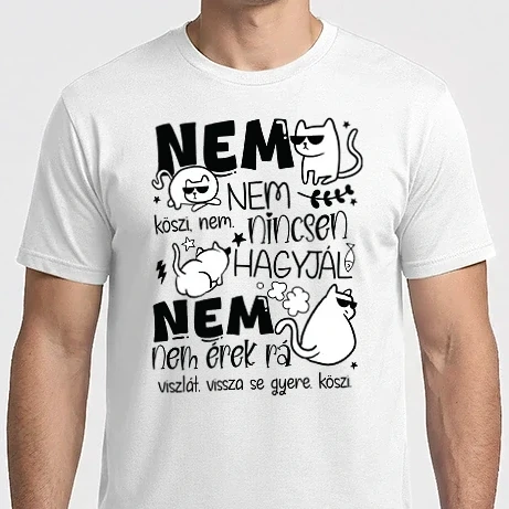 Férfi Imperial póló - Nem nincsen hagyjál viszlát antiszociális fekete