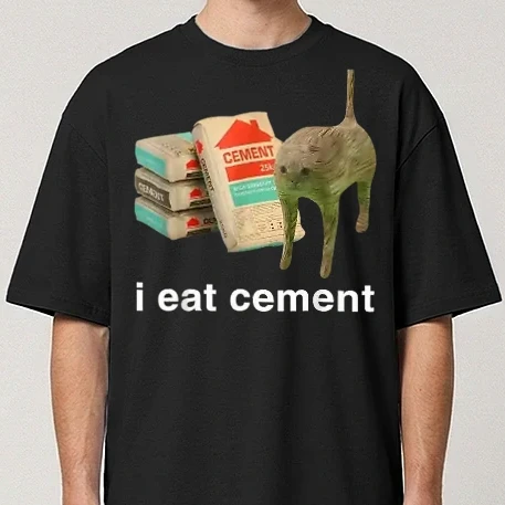 Oversize póló - I eat Cement