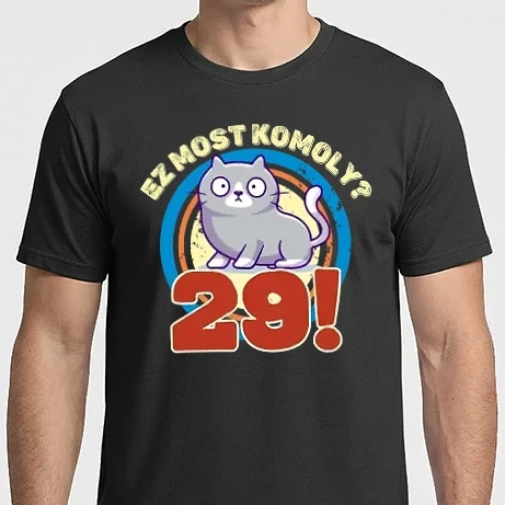 Férfi Imperial póló - ez most komoly 29éves, csodálkozó macska