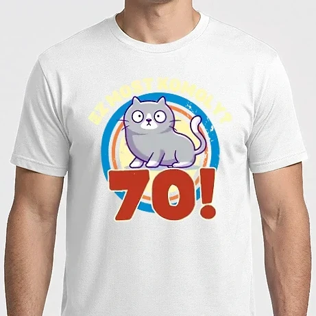 Férfi Imperial póló - ez most komoly 70 éves, csodálkozó macska