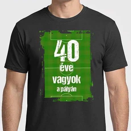 Férfi Imperial póló - 40 éve vagyok a pályán, focistás szülinap