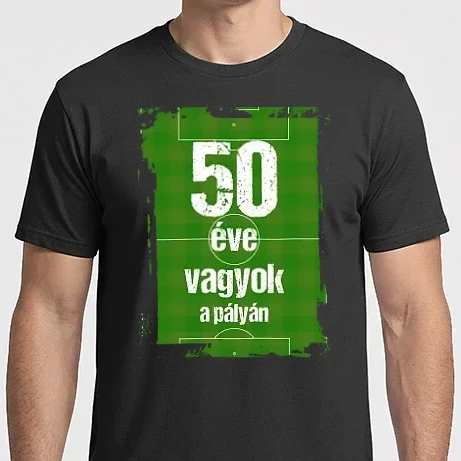 Férfi Imperial póló - 50 éve vagyok a pályán, focistás szülinap