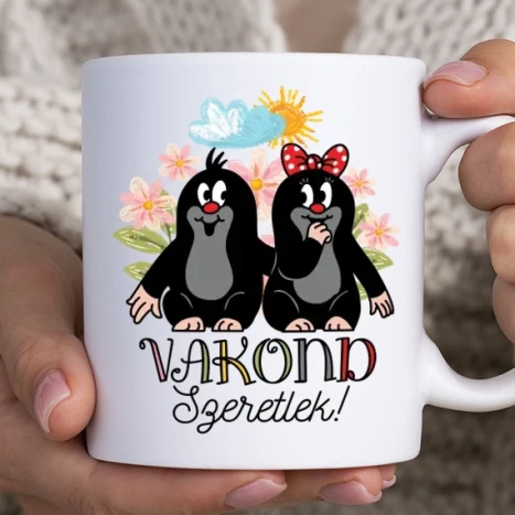 Fehér bögre - Szerelmes kisvakond
