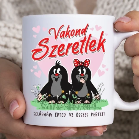 Fehér bögre - Szerelmes kisvakond