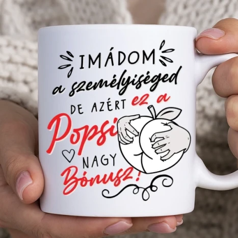 Fehér bögre - Imádom a személyiséged