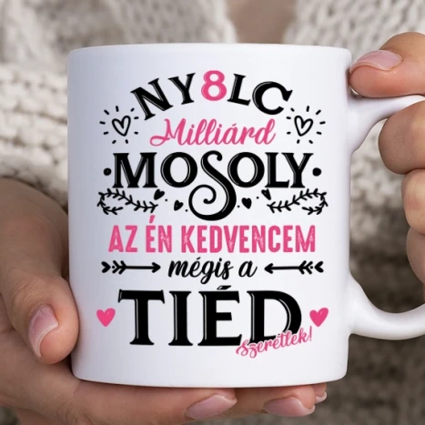 Fehér bögre - Nyolc milliárd mosoly