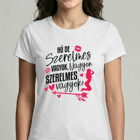 Női Imperial póló - Dalszöveg Szerelmes vagyok én