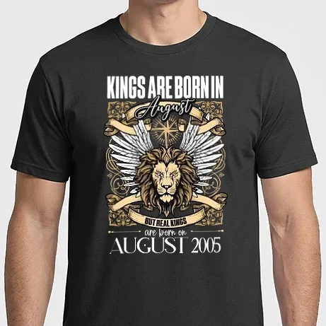 Férfi Imperial póló - KINGS ARE BORN 2005 - AUGUSZTUS