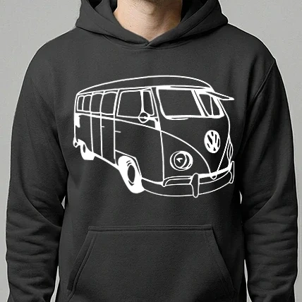 Férfi kapucnis pulóver - Volkswagen t1