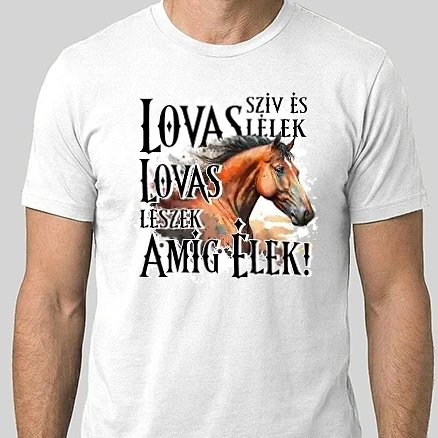 Férfi Alap póló - Lovas szív és lovas lélek