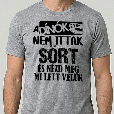 Férfi Alap póló - dínós sörös