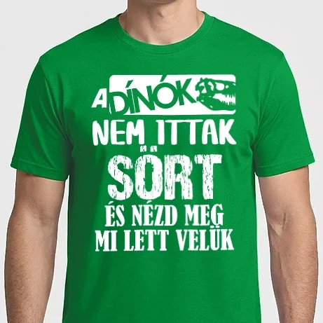 Férfi Imperial póló - dínós sört fehér