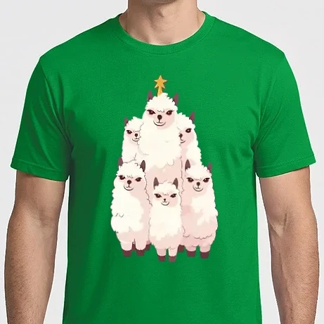Férfi Imperial póló - Láma karácsonyfa