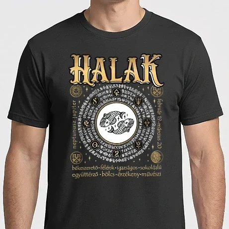 Férfi Imperial póló - Halak arany színű tulajdonságokkal