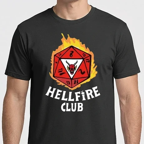 Férfi Imperial póló - Stranger Things - Hellfire Club - fire design