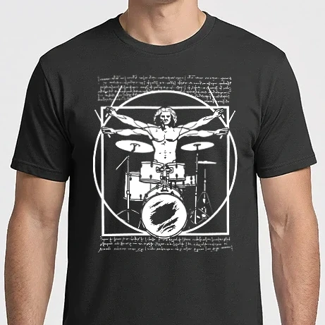 Férfi Imperial póló - Da Vinci - Dobolás - fehér minta