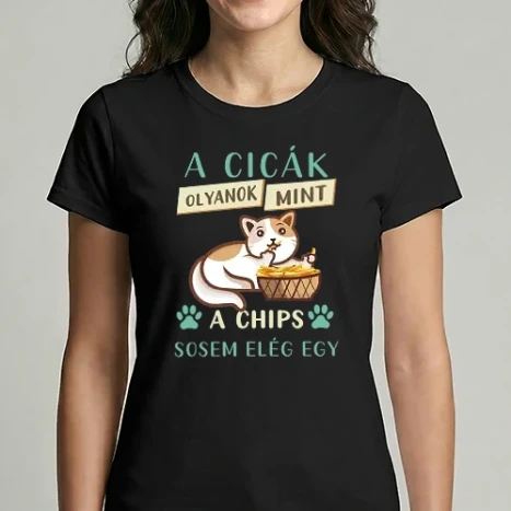 Női Imperial póló - A cicák olyanok mint a chips