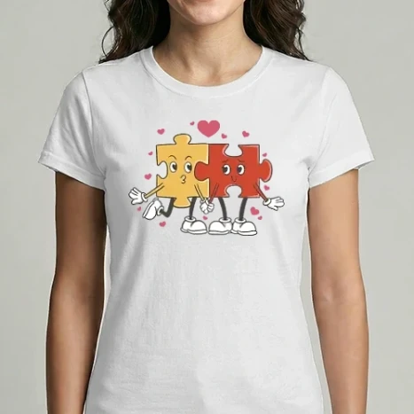 Női Imperial póló - Puzzle szerelem 