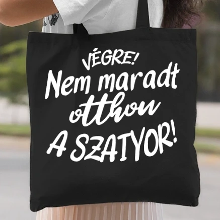Vászontáska - Végre nem maradt otthon a szatyor fehér - vászontáska