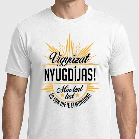 Férfi Imperial póló - Vigyázat nyugdíjas