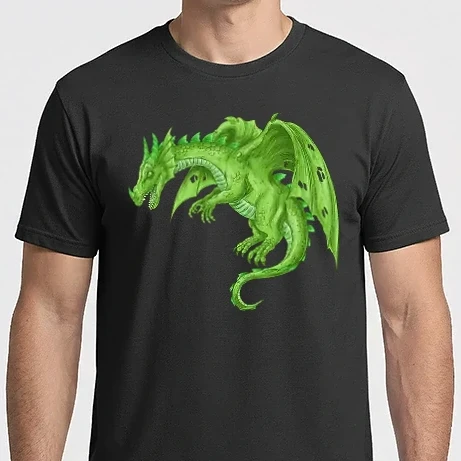 Férfi Imperial póló - zöld sárkány