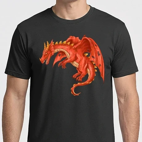 Férfi Imperial póló - piros sárkány