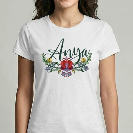 Női Imperial póló - Hímzésminta jellegű Anya színes 2