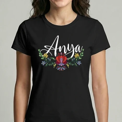 Női Imperial póló - Hímzésminta jellegű Anya színes