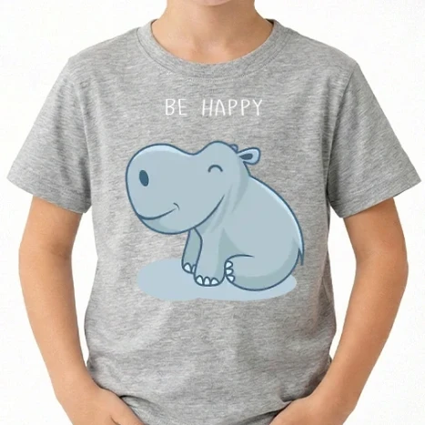 Uniszex gyerek Póló - be happy