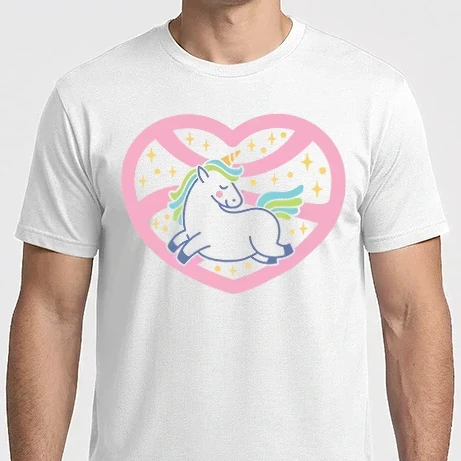 Férfi Imperial póló - Heart unicorn