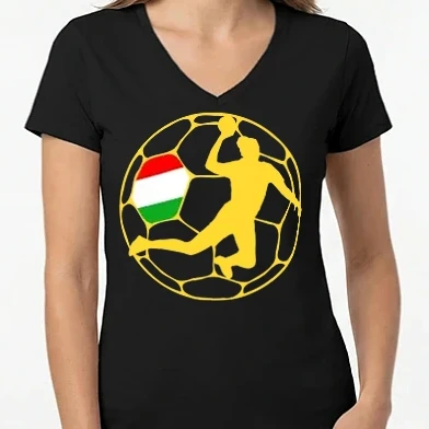 Női V-nyakú póló - Handball Hungary