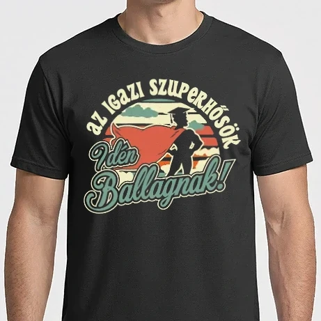 Férfi Imperial póló - Szuperhős ballagó fiú